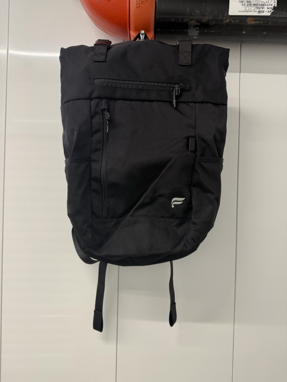 Fabletics Black Roll-Top Backpack